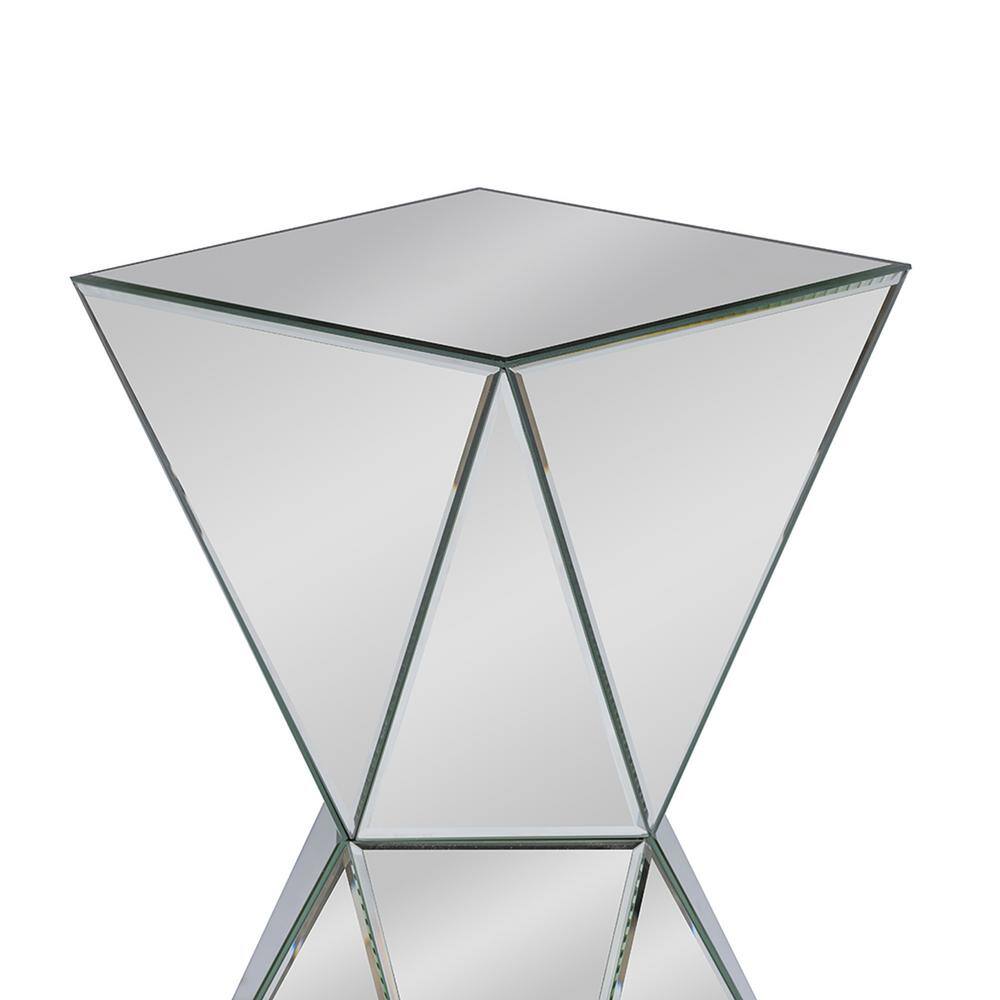 Rebecca Multi-Faceted Mirrored Glass Side Table