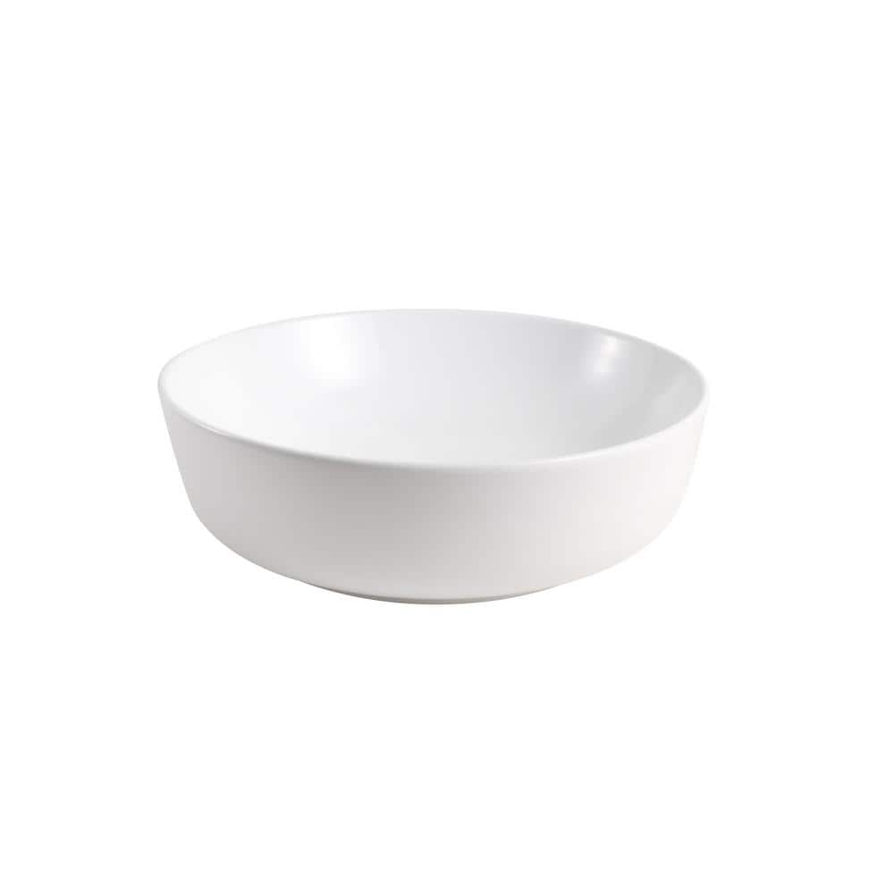 Elanti 16.5'' White Ceramic Round Bathroom Sink
