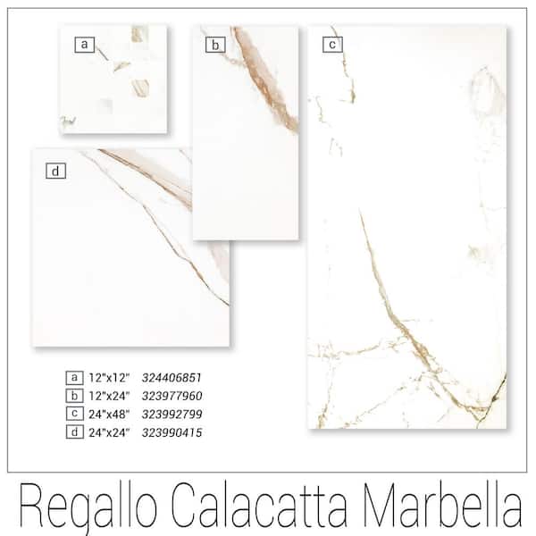 MSI Michella Marbella 24 in. x 48 in. Matte Porcelain Marble Look