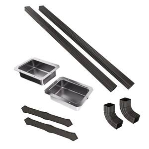 10 ft. Dark Bronze Aluminum Downspout Kit Set of 2, Compatible with Optima and Contempra Patio Covers
