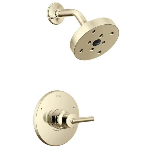 Trinsic H2Okinetic 1-Handle Wall Mount Shower Faucet Trim Kit in Polished Nickel (Valve Not Included)