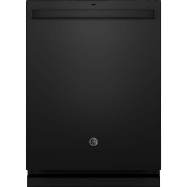 GE 24 in. Black Top Control Built-In Tall Tub Dishwasher with 3rd Rack, Bottle Jets, 45 dBA