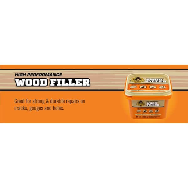Gorilla 8 oz. Natural Wood Filler Tub 108999 - The Home Depot