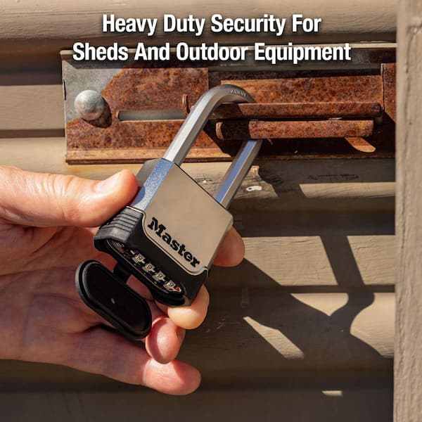 Heavy Duty Outdoor Combination Lock, Resettable, 2 in. Shackle