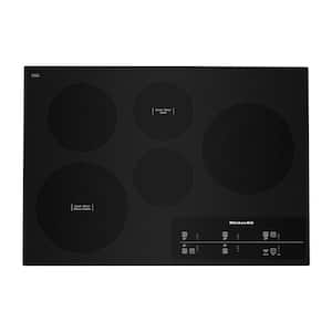 30 in. Radiant Electric Cooktop in Black with 5 Elements including Double-Ring Element