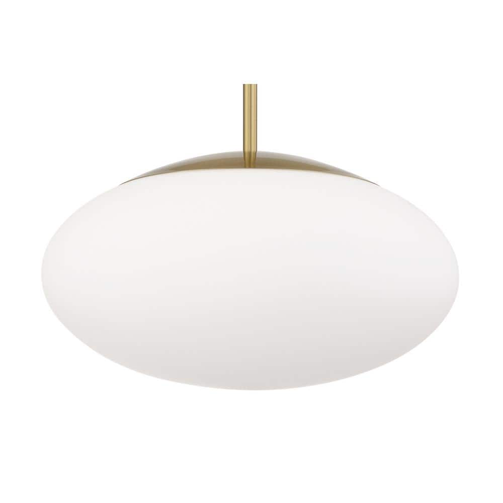 Satin Brass 14" Clear Glass Pendant Light
