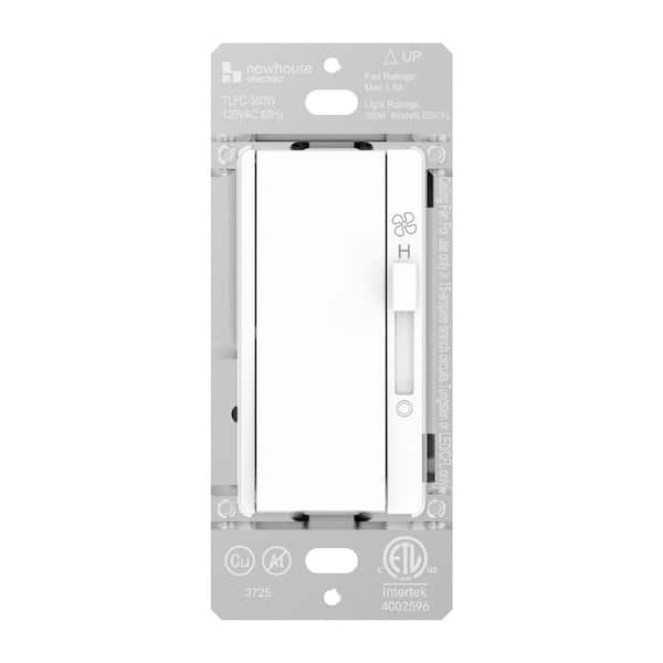 Single-Pole Light Switch and 3-Speed Fan Control for Smart Home Lighting and Contemporary Interiors