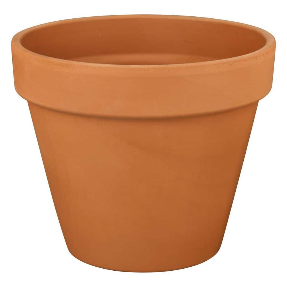 Vigoro Large Terracotta Planter with Drainage Hole (14.5 in. L x 14.5 in. W x 12 in. H) HDP-SP-01350