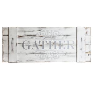 Gather Wood Plank Decorative Sign