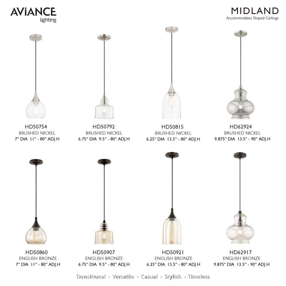 English Bronze & Champagne Glass 9" Mini Pendant Light
