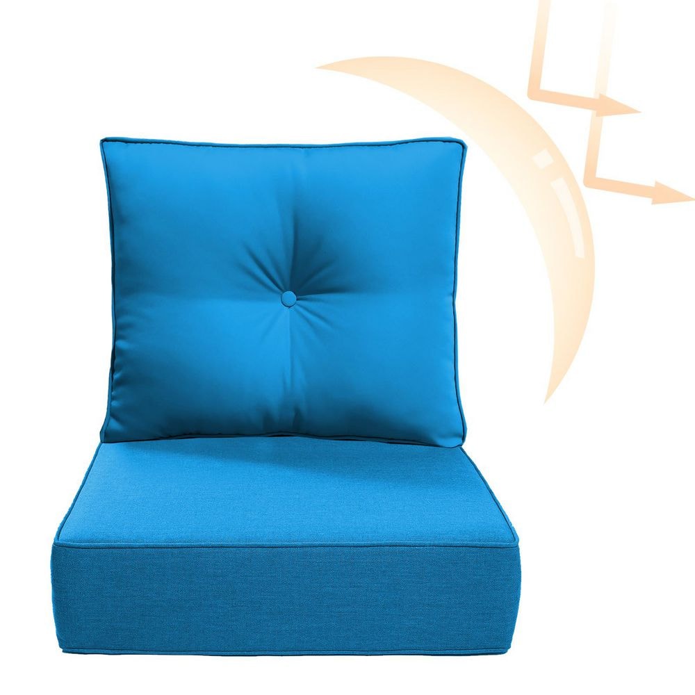24 in. x 24 in. x 6 in. Outdoor Deep Seat Cushion, Waterproof Patio Chair Replacement Cushion in Dark Blue price history on PriceWatchPro