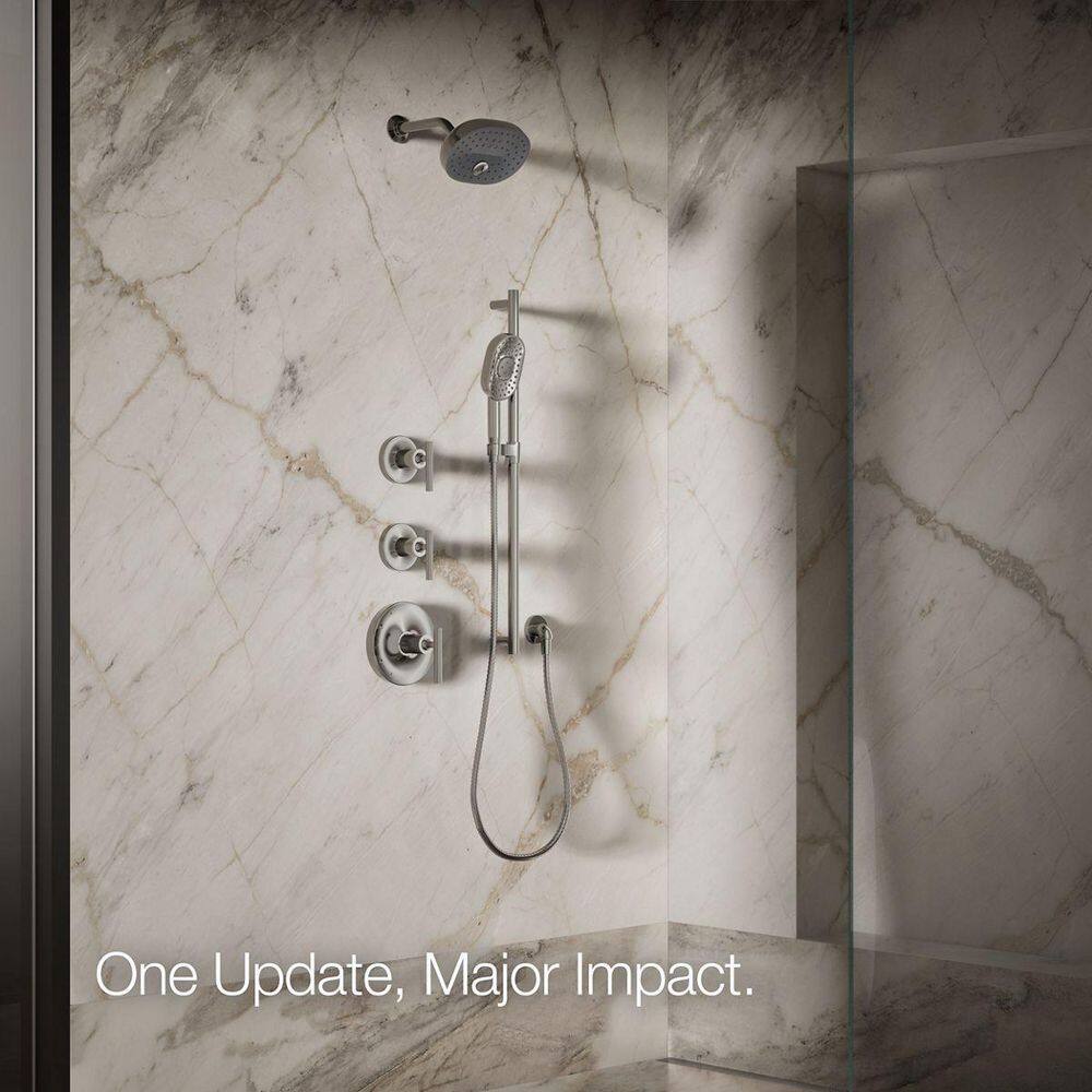 Vibrant Titanium Oval Multifunction Wall Mounted Showerhead