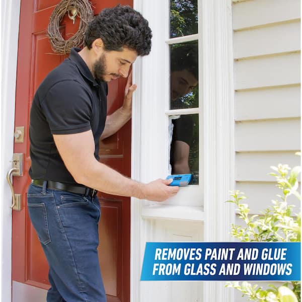 4 in. Window Scraper with Steel Blades (2-Pack)