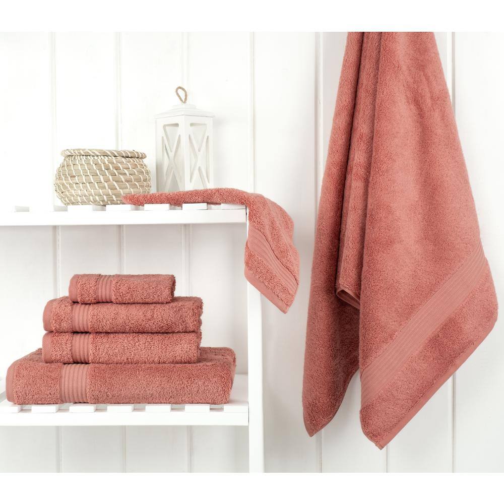 Coral Turkish Cotton 6-Piece Bath Towel Set