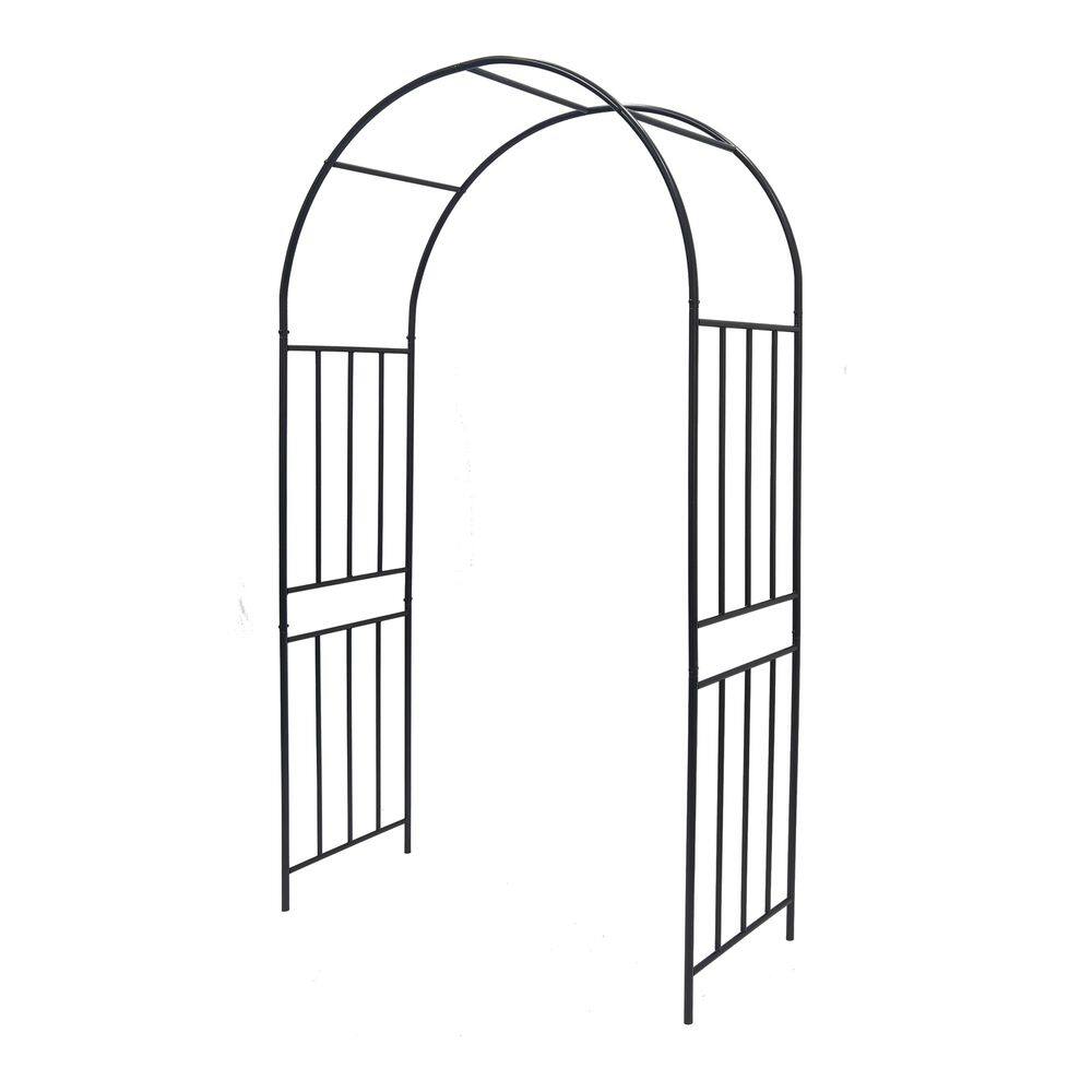 42.24 in. x 17.52 in. x 85.82 in. Black Iron Metal Outdoor Garden Arch Climbing Plants Support Rose Arch Trellis price history on PriceWatchPro