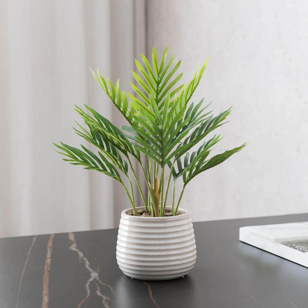 Artificial Mini Palm In Ceramic Pot