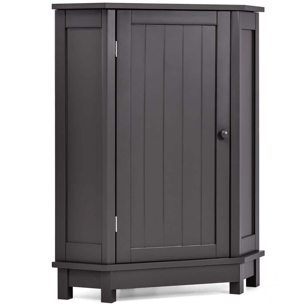 17.5 in. W x 17.5 in. D x 31.4 in. H Brown Linen Cabinet with Adjustable Sh