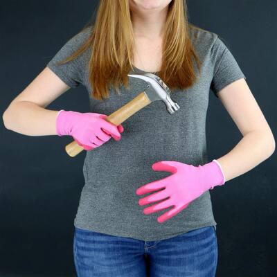 Women's Small Latex Crinkle Dipped WSM Gloves