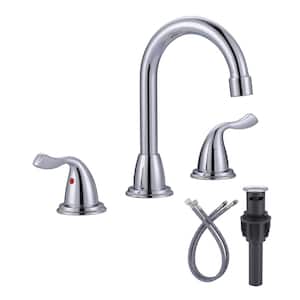 8 in. Widespread Double-Handle Bathroom Faucet in Chrome