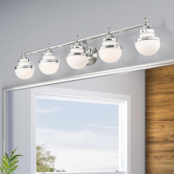 AVIANCE LIGHTING Bellhurst 5 Light Polished Chrome Bath Vanity