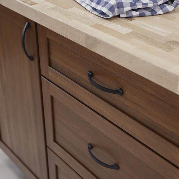 Martini 3-3/4 in. (96 mm) Modern Matte Black Cabinet Drawer Pull