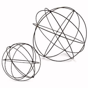Wire Garden Spheres (Set of 2)