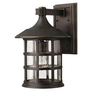 Freeport Large 1-Light Oil Rubbed Bronze Outdoor Wall Lantern Sconce