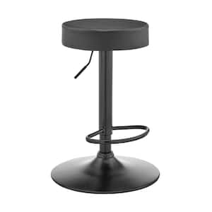 The Dax Backless Gray Faux Leather 25-33 in. H Adjustable Bar Stool