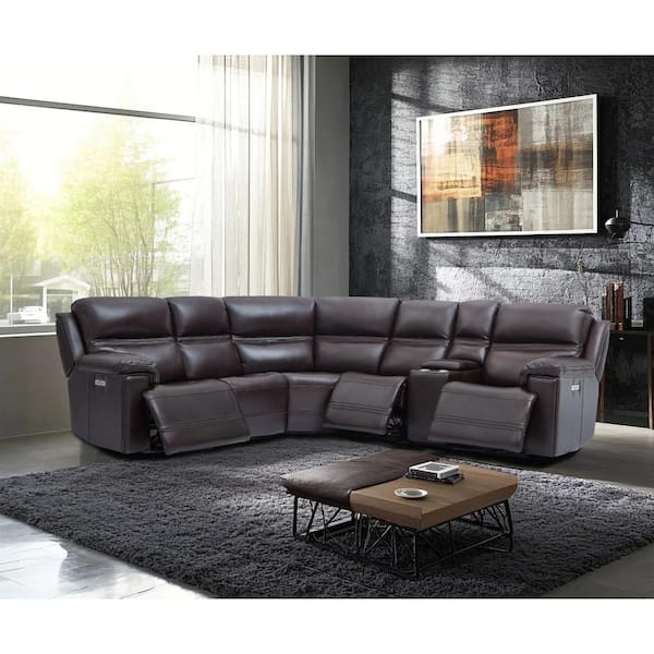 トレヴァ－・ブラウン Ellesophas Vic 108 in Genuine Leather Dual Power Reclining