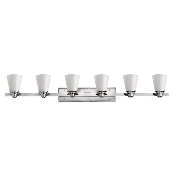 HINKLEY Avon 48.0 in. 6-Light Chrome Vanity Light