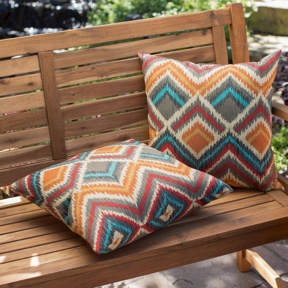 Surreal Multicolor 17" Square Outdoor Throw Pillow Set