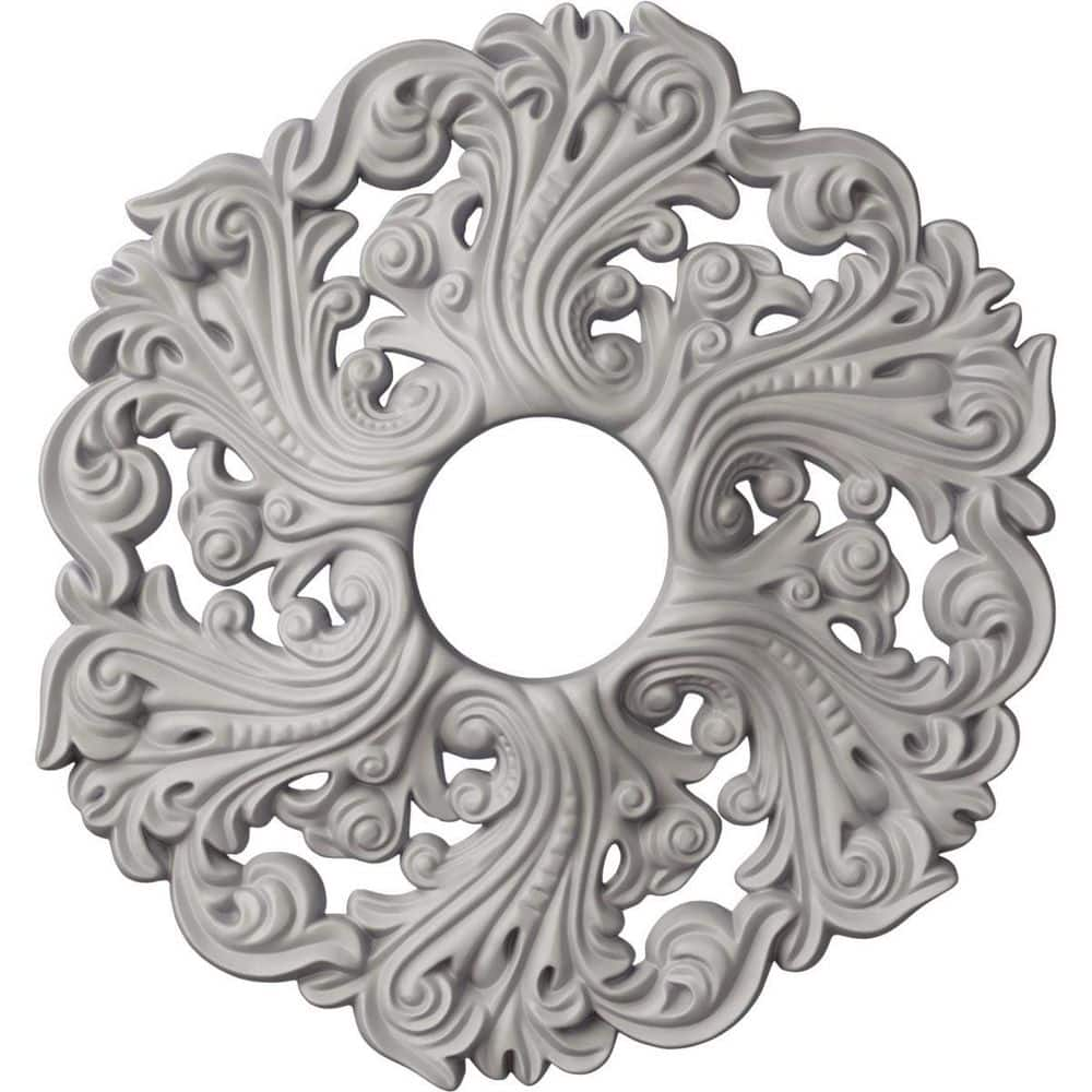 Ekena Millwork 1-3/4 in. x 19-5/8 in. x 19-5/8 in. Polyurethane Orrington Ceiling Medallion, Ultra Pure White