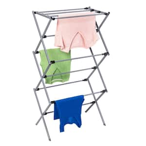14.5 in. x 45.5 Grey Silver Expandable Collapsible Drying Rack