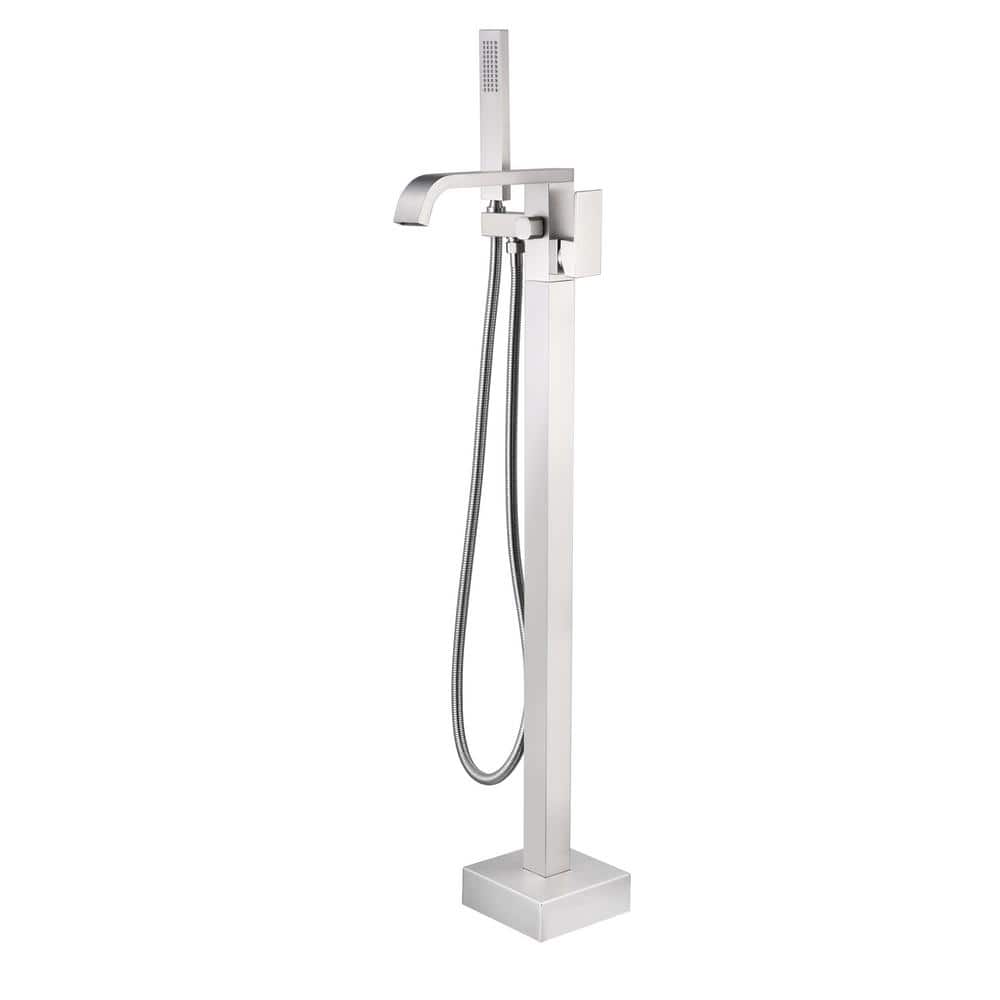 Single-Handle Freestanding Tub Faucet with Hand Shower in. Brushed Nickel price history on PriceWatchPro