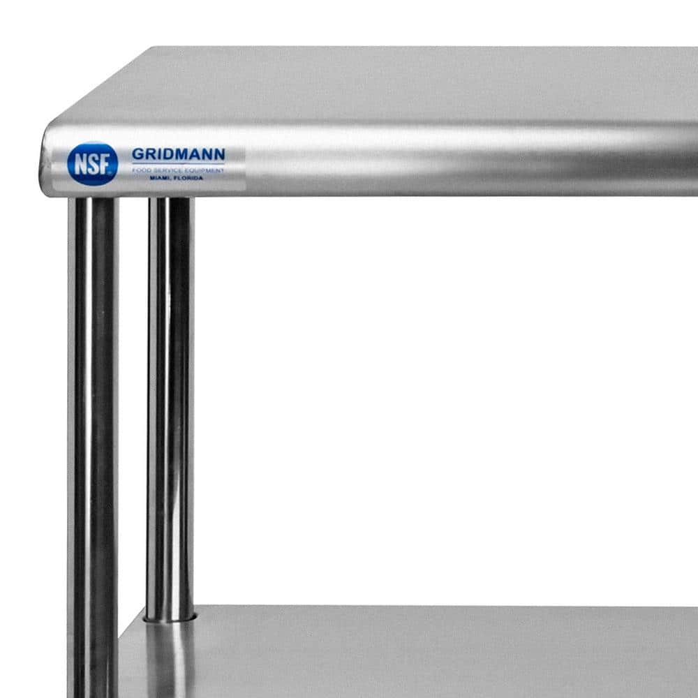 60" Stainless Steel Double Overshelf for Prep Tables