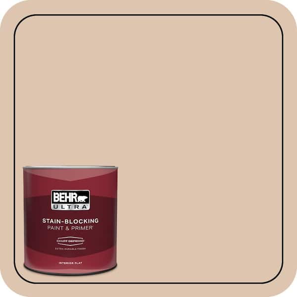 BEHR ULTRA 1 qt. #N250-2A Bali Sand Extra Durable Flat Interior Paint & Primer