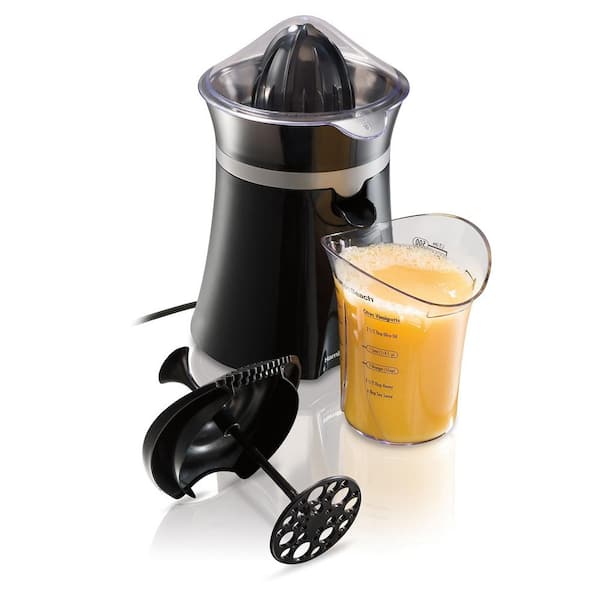 Hamilton Beach 800 W 20 oz Black Centrifugal Juicer with Blender 67970 -  The Home Depot