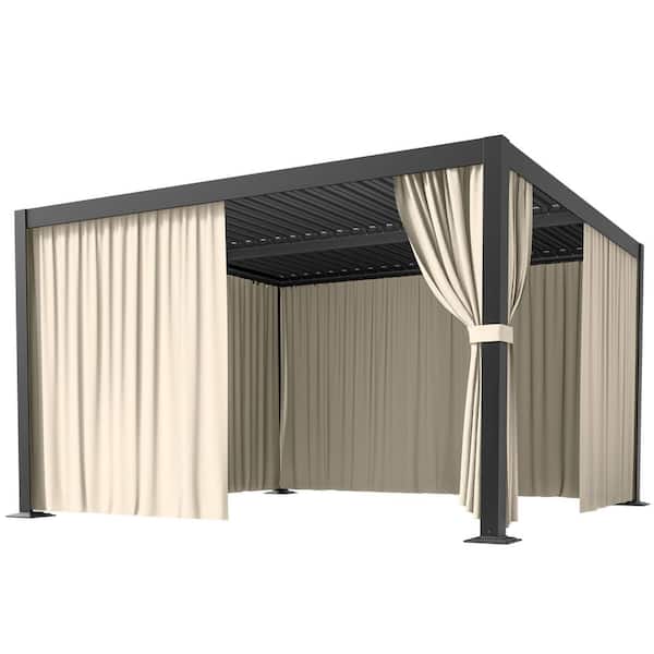 WNP 10 ft. x 13 ft. Universal Outdoor Privacy Curtains, Gazebo