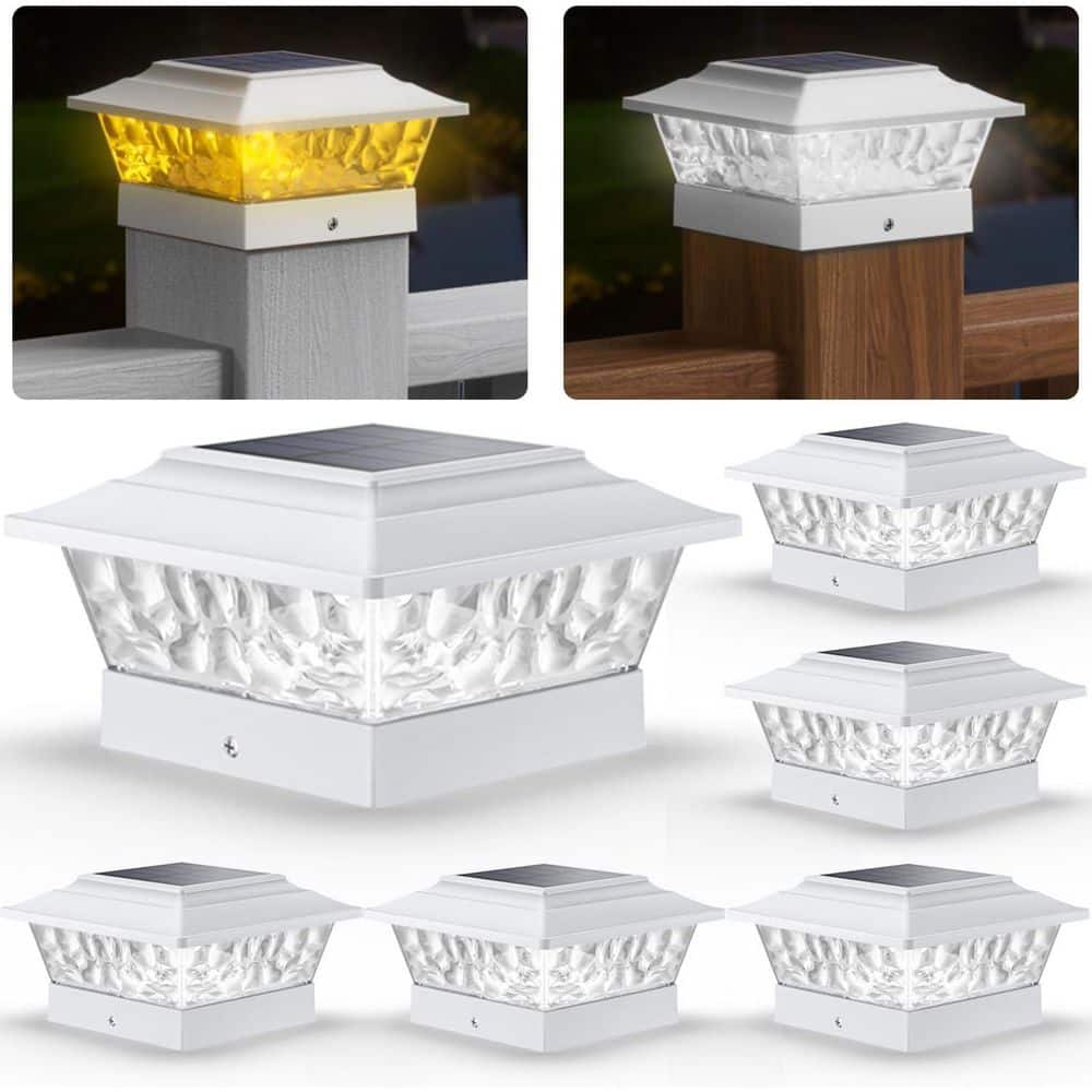 Solar Post Lights Outdoor 12 LEDs 4 Modes Post Cap Light for Vinyl Wooden Deck Fence Decor 6 Pack Cable Railing Sytem price history on PriceWatchPro