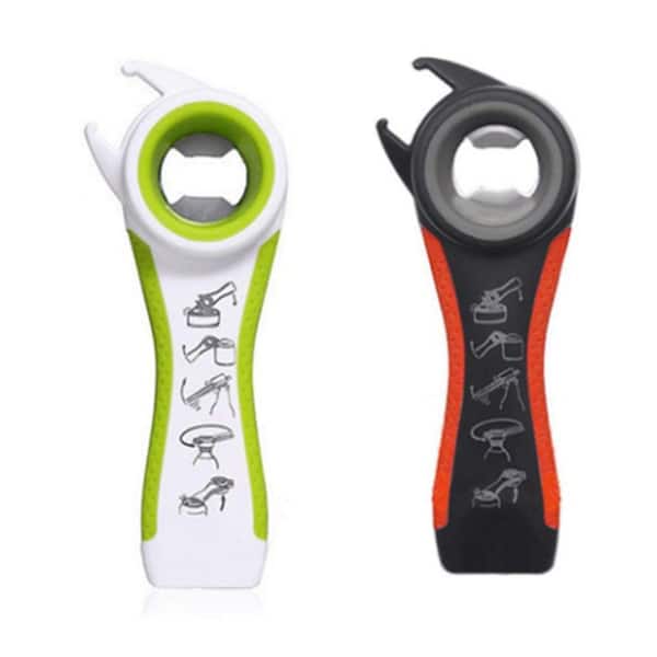 Multi Function Can Jar Bottle Opener Set with Easy Grip Handle for Seniors, Arthritis Sufferers, 2 Piece