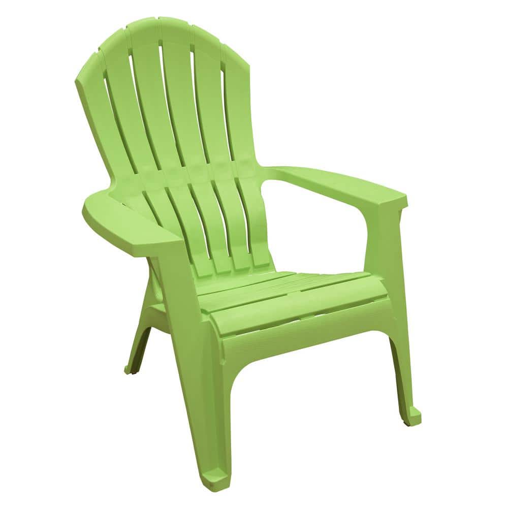 RealComfort Lime Plastic Adirondack Chair 8371-97-4303