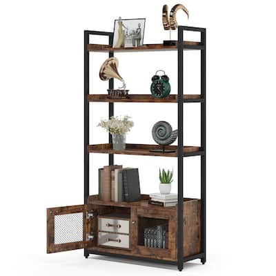 Rustic Solid Wood 3 4 Tier Bookcase Adjustable Bookshelf Storage Shelf Furniture Rustic Solid Wood 3 4 Tier Bookcase Adjustable Bookshelf Storage Shelf Furniture