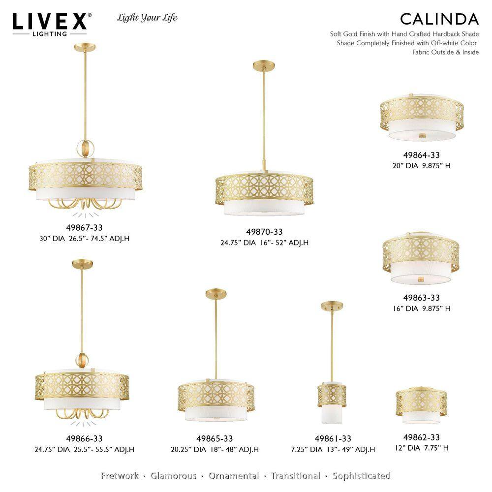 Soft Gold Mini Drum LED Pendant Light