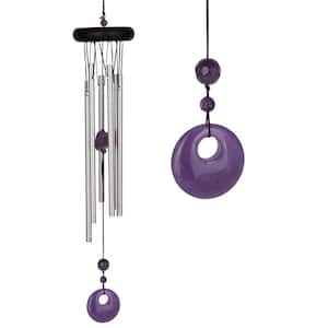 Signature Collection, Woodstock Chakra Chime, 17 in. Amethyst Wind Chime