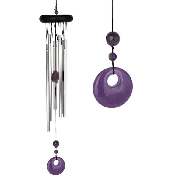 WOODSTOCK CHIMES Signature Collection, Woodstock Chakra Chime, 17 in. Amethyst Wind Chime