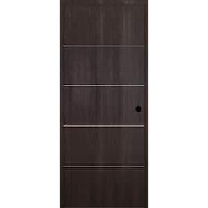 Optima 4H DIY-Friendly 36 in. x 84 in. Left-Hand Solid Core Veralinga Oak Composite Single Prehung Interior Door