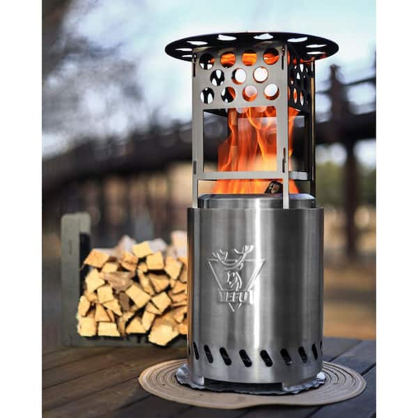 7-7.1 in. Outdoor Portable Heat Deflector Fireplace Tool for Tabletop Fire Pit