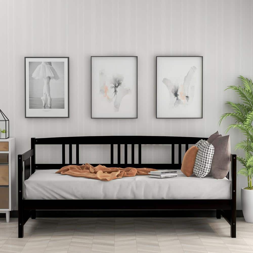 Espresso Solid Wood Twin Size Daybed