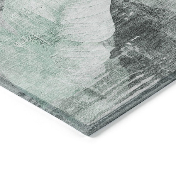 Chantille Machine Washable Indoor/Outdoor Abstract ACN2172 Teal 8 ft. x 10 ft. Area Rug