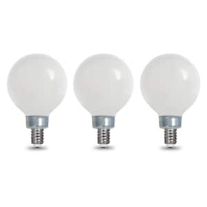 60-Watt Equivalent G16.5 Dimmable ENERGY STAR CEC Filament LED Light Bulb Daylight (3-Pack)